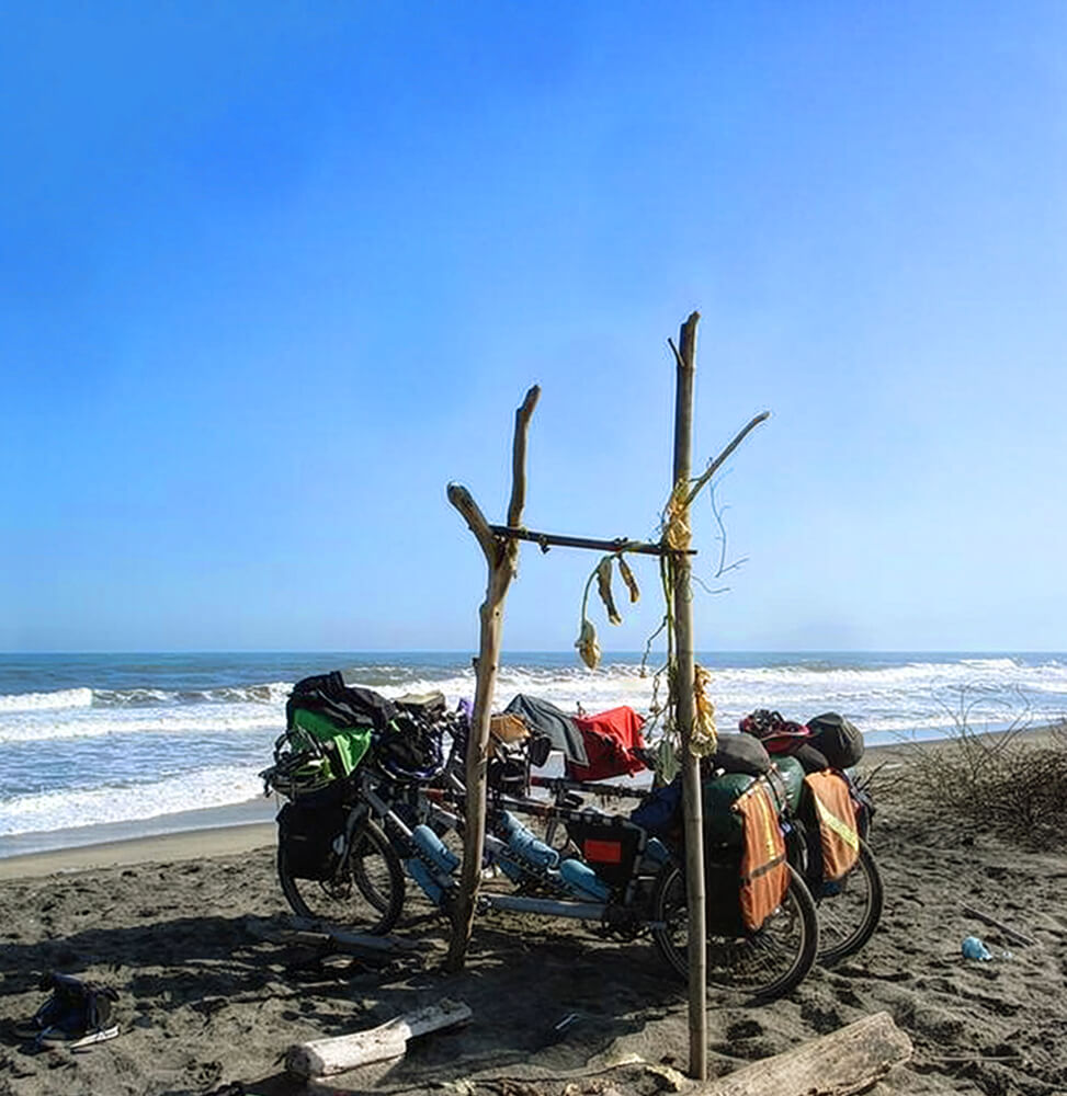 Bikes on beach