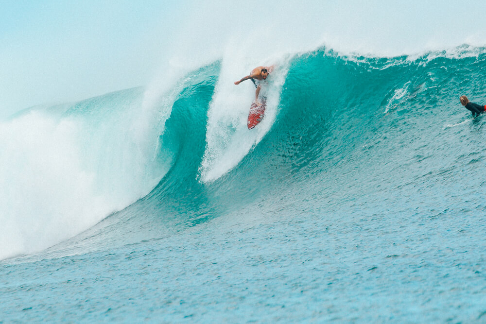 Eddie Wearne surfing