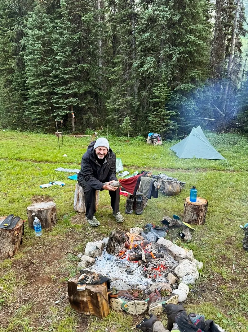 Dave camping on Canada's Great Divide Trail