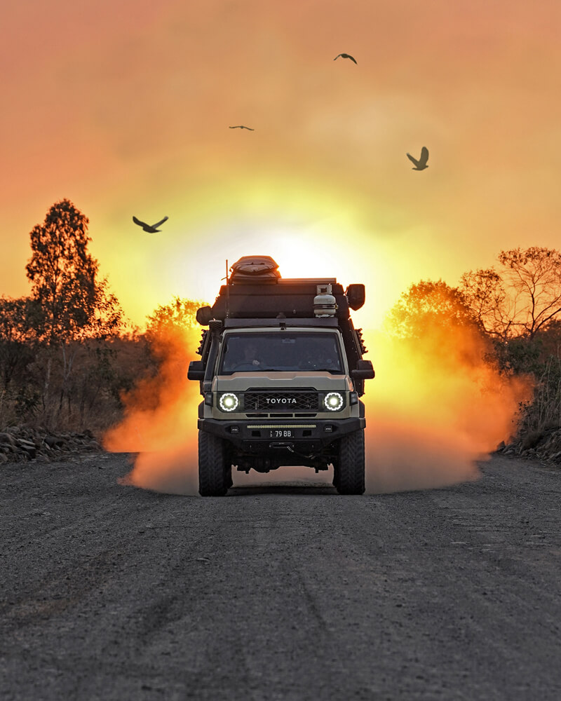 The gibb river road at sunset
