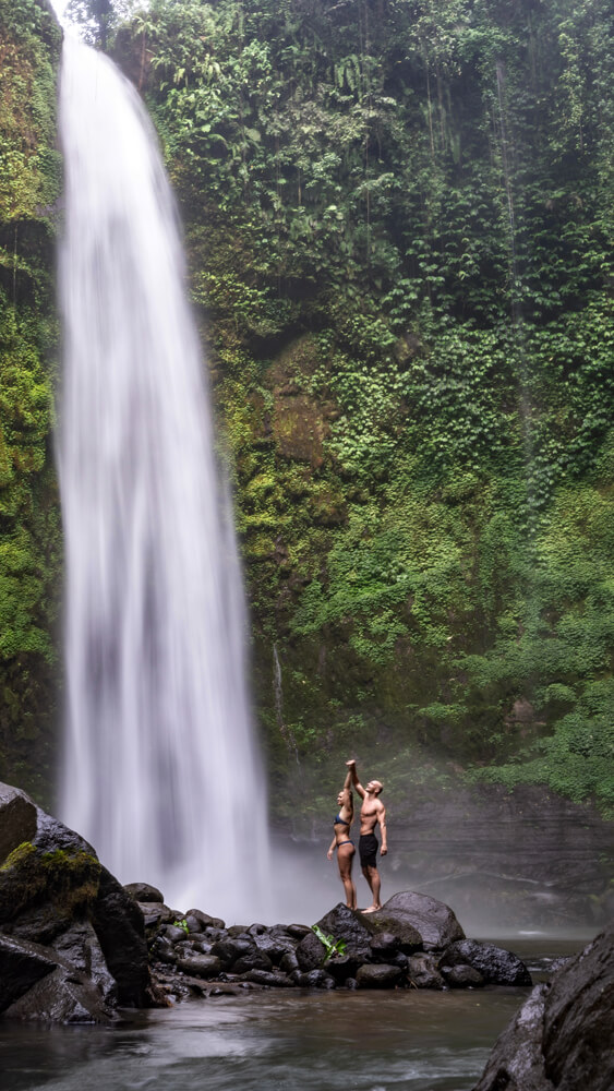 Wim and sam at waterfall